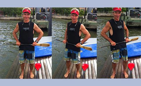 Photo: man demonstrating Low Arm Hip Twists