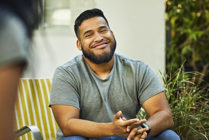 Man smiling 