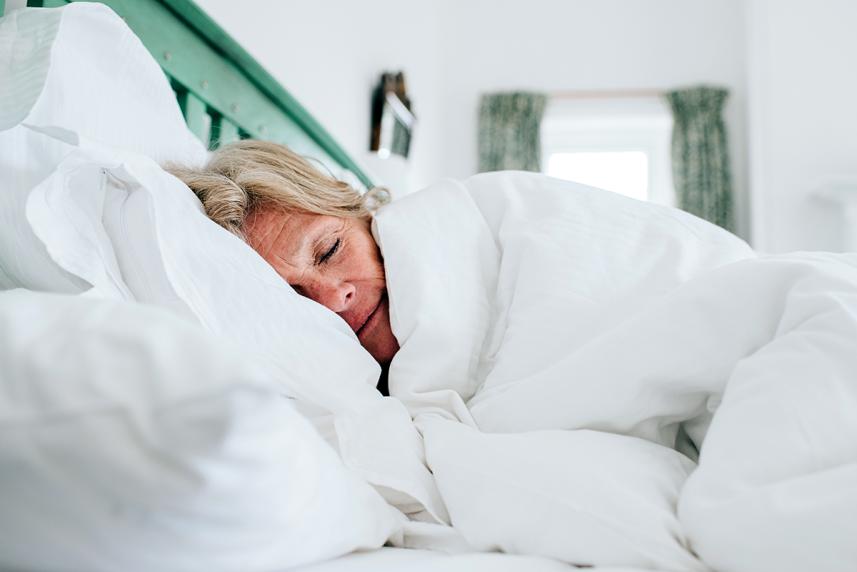 Mature woman napping
