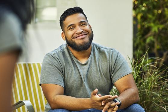 Man smiling 