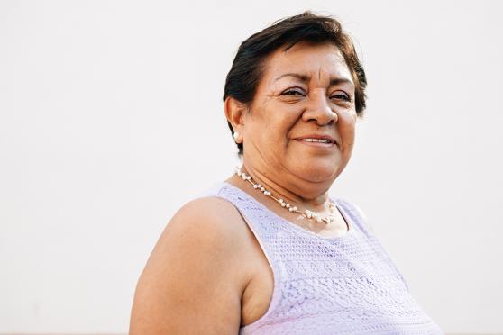 Woman smiling